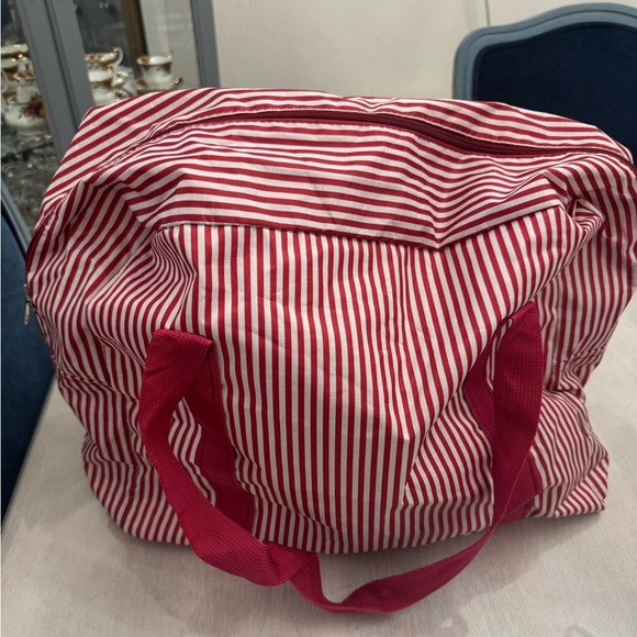 Amazon Pink and White Striped Travel Tote Bag - Picture 3 of 6